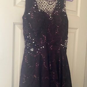 Elegant purple Sequin Dress